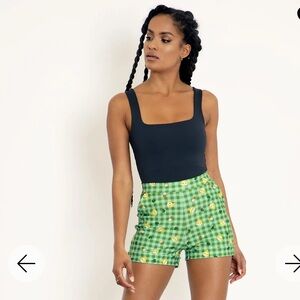 Isabelle Gingham Cuffed Shorts Blackmilk x Animal Crossing M